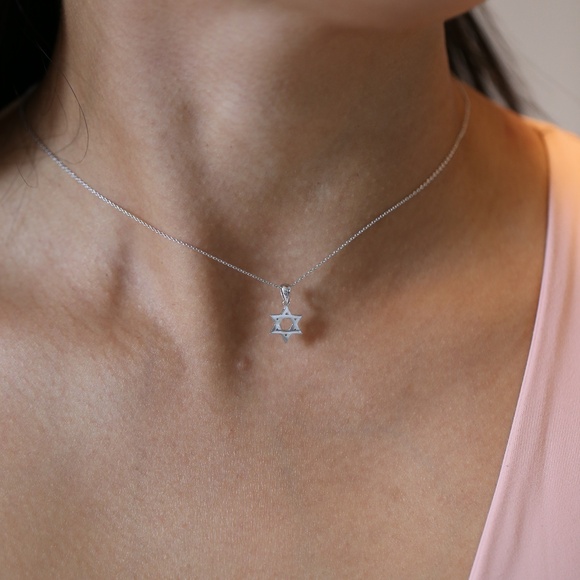 Star of David White Gold